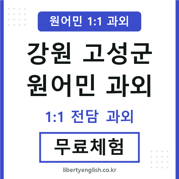 강원고성군 원어민 과외