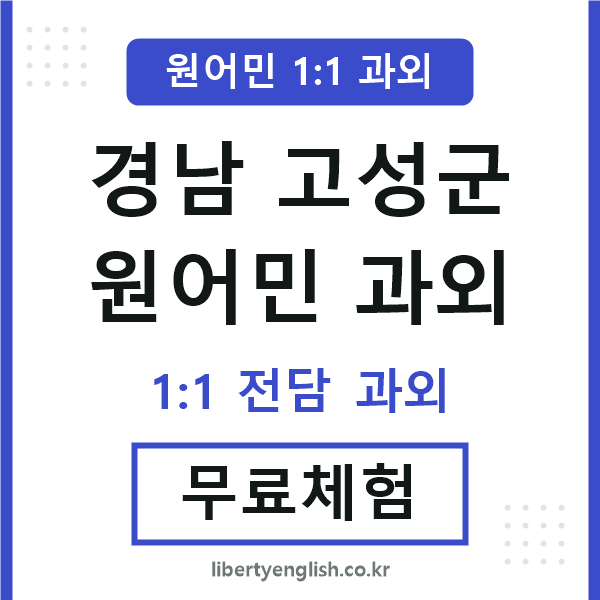 경남고성군 원어민 과외