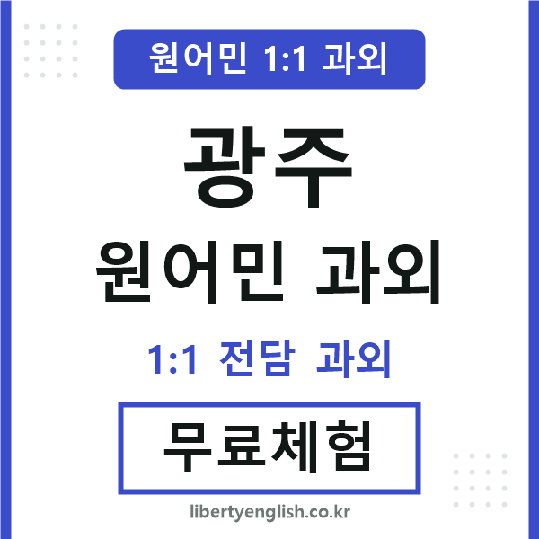 광주 원어민 과외