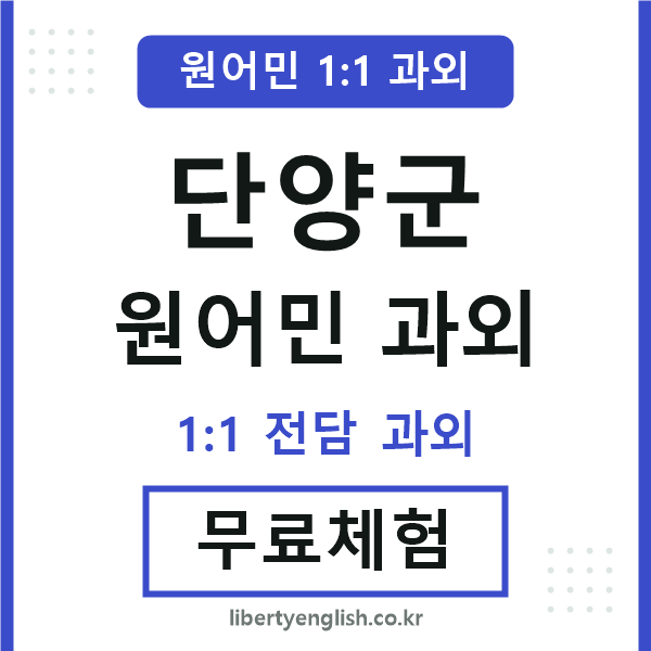 단양 원어민 과외