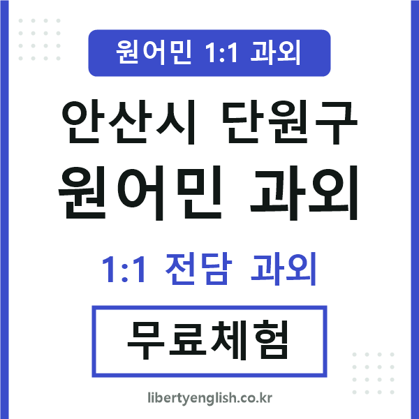 단원구 원어민 과외