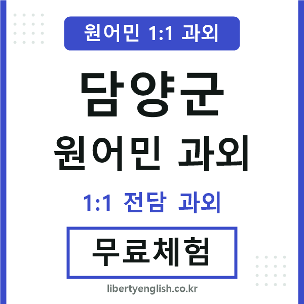 담양 원어민 과외
