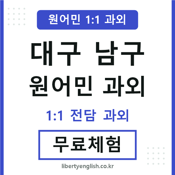 대구남구 원어민 과외