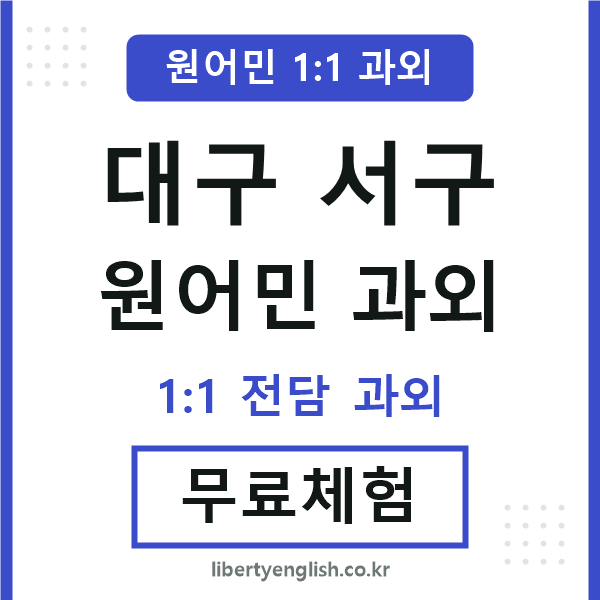 대구서구 원어민 과외
