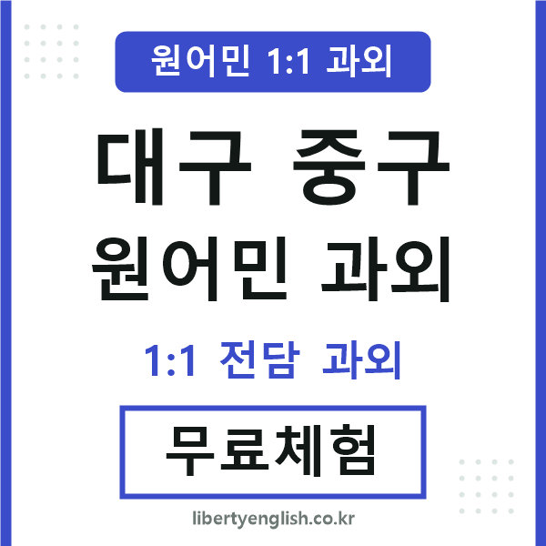 대구중구 원어민 과외