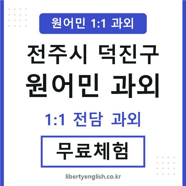 덕진구 원어민 과외