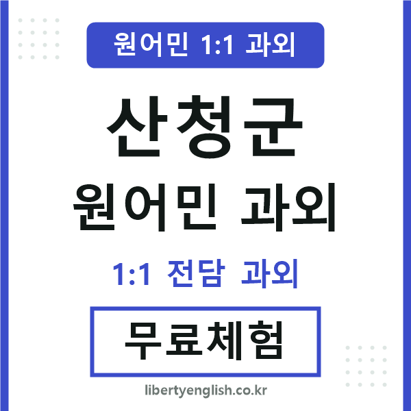 산청군 원어민 과외
