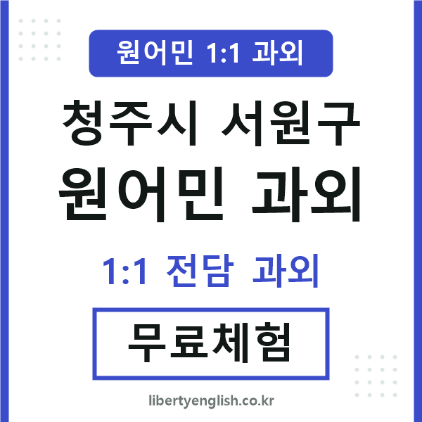 서원구 원어민 과외