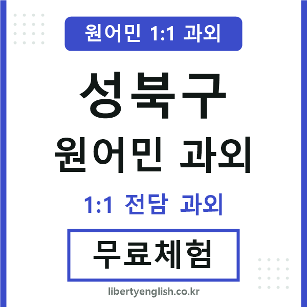 성북 원어민 과외