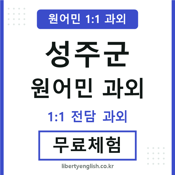 성주군 원어민 과외