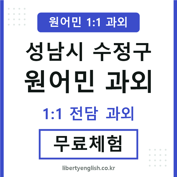 성남 원어민 과외