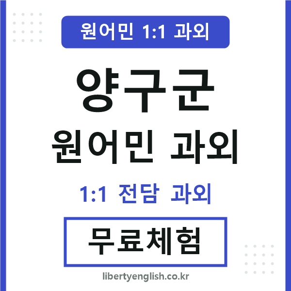 양구군 원어민 과외