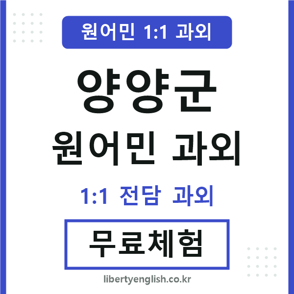 양양 원어민 과외