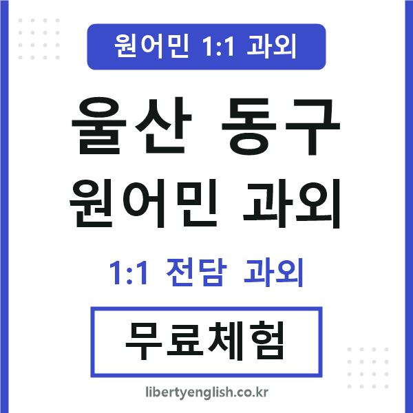 울산동구 원어민 과외