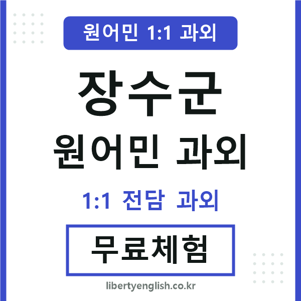 장수 원어민 과외