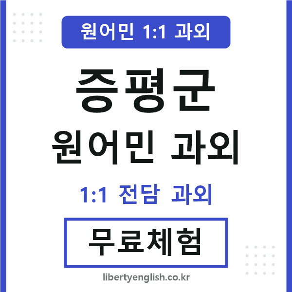 증평군 원어민 과외