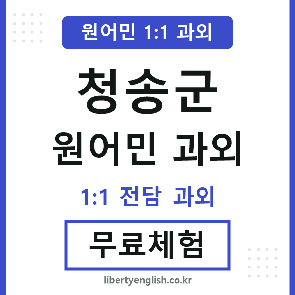 청송 원어민 과외